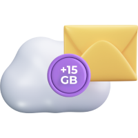 Spazio posta aggiuntivo: +15GB